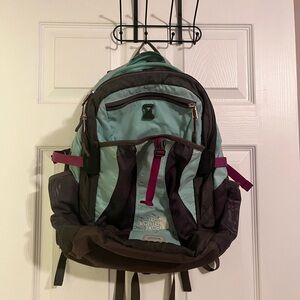 The North Face Backpack in Teal and Brown